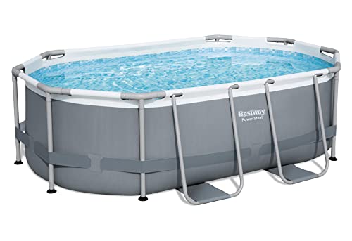 BESTWAY 5614A - Piscina Desmontable Tubular Power Steel Oval 305x200x84 cm con Depuradora Cartucho 1.249 L/H, Multicolor