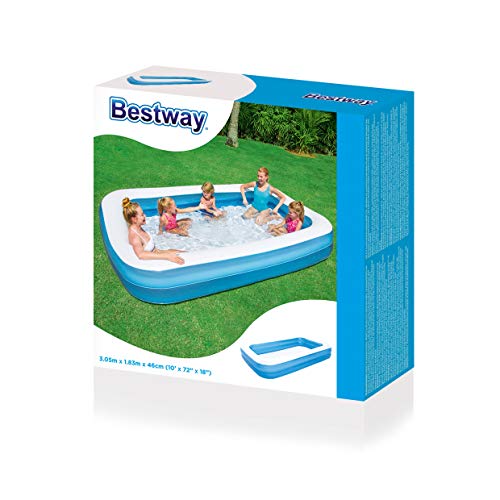 Bestway Piscina Familiar 54150 - Piscina Inflable - 305 x 183 x 46 cm - Paredes Laterales Extra Anchas - 3+