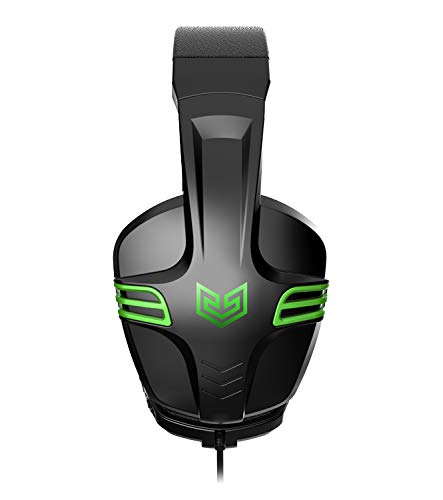 BG Typhoon - Auriculares para gaming, Negro, Verde