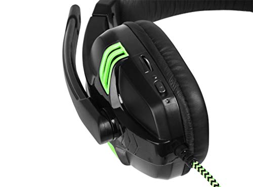 BG Typhoon - Auriculares para gaming, Negro, Verde