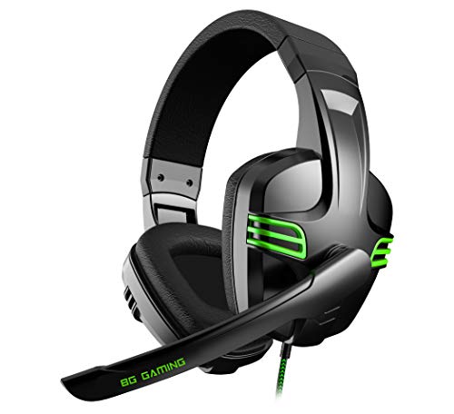 BG Typhoon - Auriculares para gaming, Negro, Verde