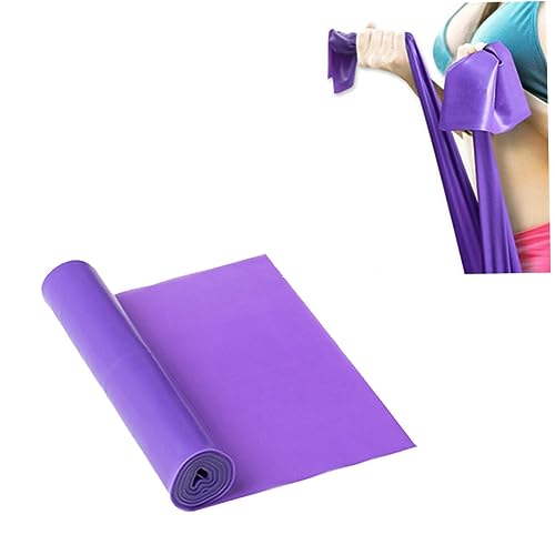 Biceps Pilates Resistance Band músculos Abdominales abs Ballet Yoga Banda elástica Bandas de Entrenamiento emulsión Banda de Resistencia Banda de Fitness Hombres y Mujeres Púrpura