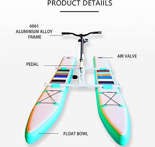 Bicicleta acuática, canotaje acuático,Kayak inflable Bikeboat para lago, Bicicletas acuáticas de ocio para parques,Instalaciones de entretenimiento acuático,Bote inflable de pedales para lago y océano