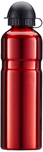 Bidón aluminio 750ml rojo con tapa