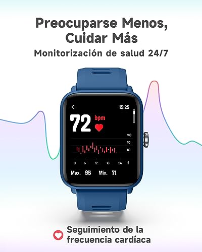 BIGGERFIVE Pulsera Actividad Niños Niñas 3 a 14 años, Reloj Inteligente con Podómetro, Frecuencia cardíaca, Resistente al Agua 5 ATM, Monitor de Sueño, Despertador, Juegos de Rompecabezas