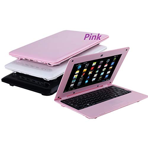 Bigmachine Portátil de 10 Pulgadas Android 6.0 Quad Core portátil Mini Netbook 8 GB WiFi Webcam Netflix Youtube Google Flash Ultra Delgado(Rosado)