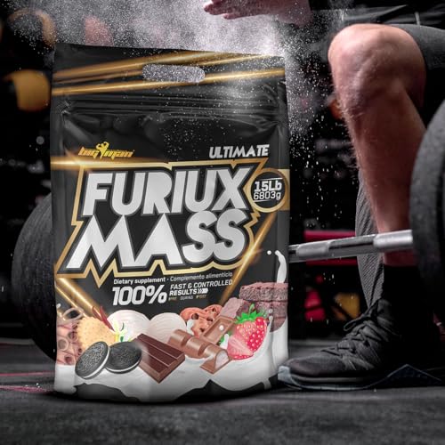 BigMan | Furiux Mass 3Kg (Vainilla) 6,6lb | Ganador de Peso | Sube de Volumen Rapidamente | Amilopectina | Dextrosa |