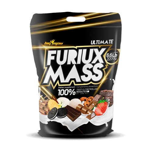 BigMan | Furiux Mass 3Kg (Vainilla) 6,6lb | Ganador de Peso | Sube de Volumen Rapidamente | Amilopectina | Dextrosa |