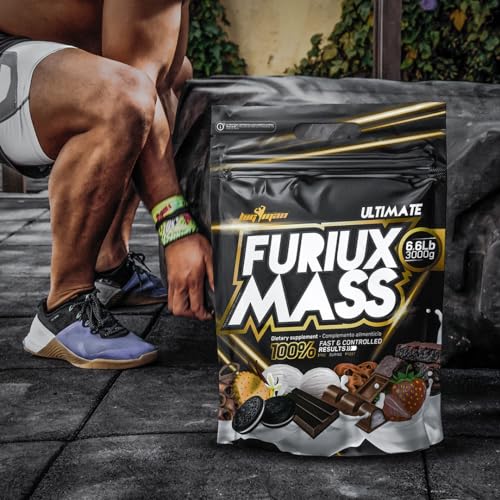 BigMan | Furiux Mass 3Kg (Vainilla) 6,6lb | Ganador de Peso | Sube de Volumen Rapidamente | Amilopectina | Dextrosa |