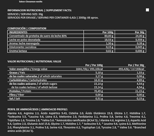 BigMan | Ultimate Whey 2kg (Vainilla Canela) | Proteína Concentrada de Calidad | Bcaa y Glutamina | Gran Ganancia Muscular | Recuperación Deportiva | Tonificación Muscular