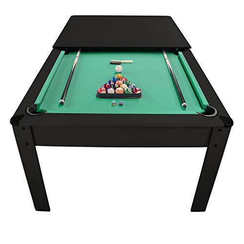 Billar Americano Harmony Convertible en Mesa - con accesorios-206,5 x 116,5 x 80 cm- Negro