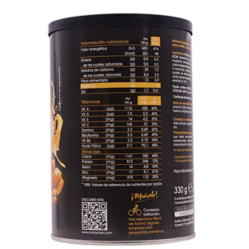 biManán - beFIT Batido Sabor Vainilla y Toffee, Bebida de Proteína para Tonificar tu Masa Muscular en Polvo, con Guaraná, Fibra, Ácido Fólico, Vitaminas y Minerales - 11 Batidos, 330 g