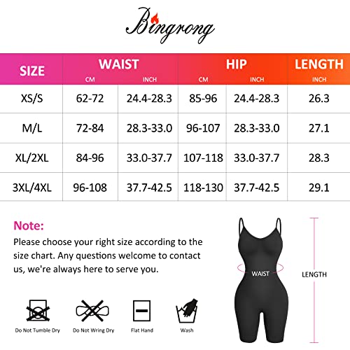 Bingrong Body Reductor Mujer Bodies Moldeadores para Mujer Fajas Reductoras Colombiana Bodysuit Shapewear Control de Abdomen Levanta Glúteos Bodysuit Posparto (XS-S, Negro)