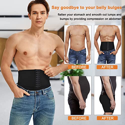 Bingrong Faja Reductora Hombre Pantalones Braga Moldeadora Abdomen Calzoncillos Hombre para Boxer Cintura Alta Ajustados Ropa Interior Elástico Shapewear Lencería Pantalones con Relleno Barriga