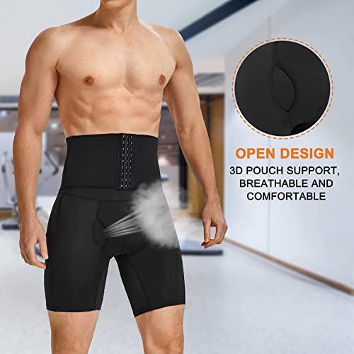 Bingrong Faja Reductora Hombre Pantalones Braga Moldeadora Abdomen Calzoncillos Hombre para Boxer Cintura Alta Ajustados Ropa Interior Elástico Shapewear Lencería Pantalones con Relleno Barriga