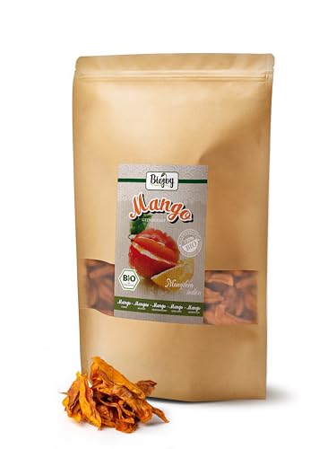 Biojoy Mango deshidratado ecológico (1 kg), sin azucar y sin sulfitos, puro y natural