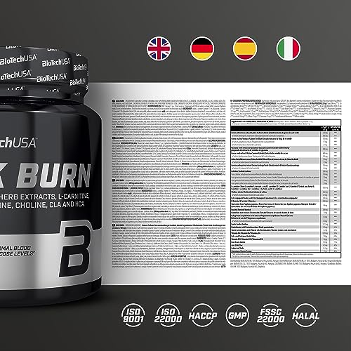 BioTechUSA Black Burn Powder | Fórmula Termogénica Avanzada | Metabolismo de la Grasa, Aumento de Energía | Extractos de plantas, vitaminas, minerales, 210 g, Passion fruit