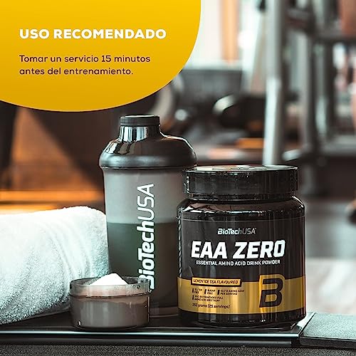 BioTechUSA EAA Zero - Essential Amino Acid Power | 7160mg EAA/porción | Proporción recomendada por la OMS | Sin azúcar, sin gluten, 350 g, Sin Sabor