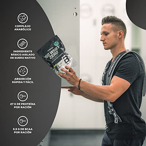 BioTechUSA Iso Whey Zero Black - Proteína Premium con Creatina, Zinc, Vitamina B3 y Aminoácidos | 90% Proteína | Sin Azúcar, Sin Lactosa, Sin Gluten, 2.27 kg, Vainilla