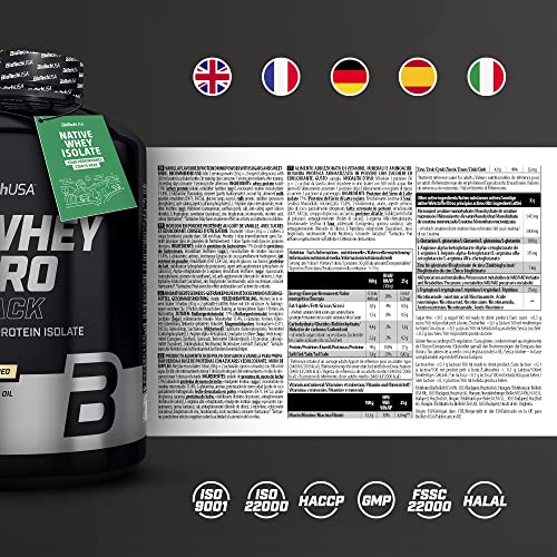 BioTechUSA Iso Whey Zero Black - Proteína Premium con Creatina, Zinc, Vitamina B3 y Aminoácidos | 90% Proteína | Sin Azúcar, Sin Lactosa, Sin Gluten, 2.27 kg, Vainilla