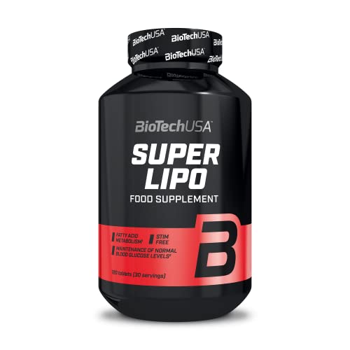 BioTechUSA Super Lipo Comprimidos de suplemento dietético sin cafeína, con L-carnitina, CLA, HCA, extracto de té verde, inulina, 120 comprimidos