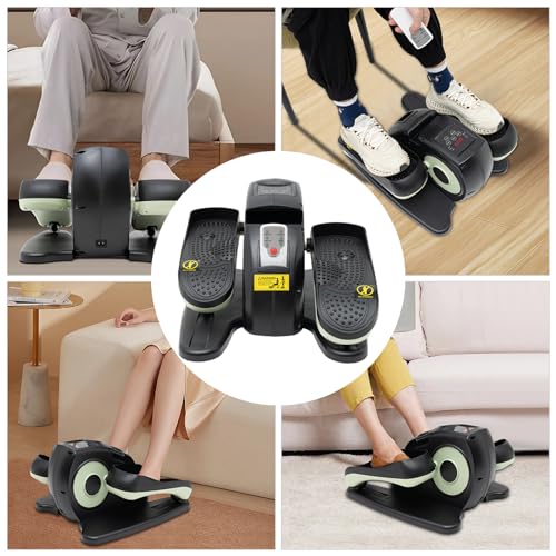 BJTDLLX Mesa de entrenamiento elíptico con mando a distancia, mini stepper motorizado para el entrenamiento en su escritorio, entrenador elíptico con pantalla para personas mayores, adultos y jóvenes