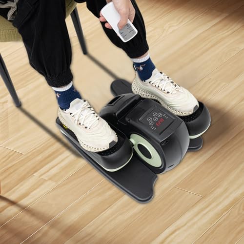 BJTDLLX Mesa de entrenamiento elíptico con mando a distancia, mini stepper motorizado para el entrenamiento en su escritorio, entrenador elíptico con pantalla para personas mayores, adultos y jóvenes