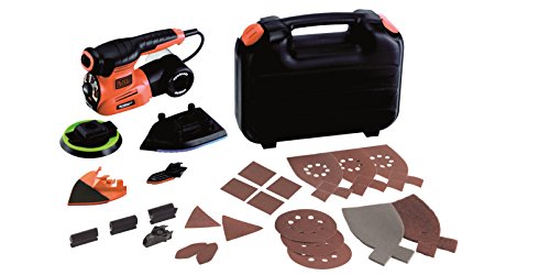 BLACK+DECKER KA280LK Multilijadora 220W 4 en 1 AutoSelect velocidad variable con accesorios para persianas incluye 22 accesorios y maletín