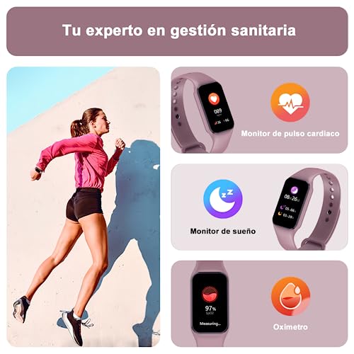 Blackview Smartwatch, Reloj Inteligente Mujer Hombre - Oxímetro(SpO2) Caloría Podómetro Sueño Pulsometro | Pantalla de 1,47 Pulgadas, iP68 Impermeable, Pulsera Actividad Compatible con Android e iOS