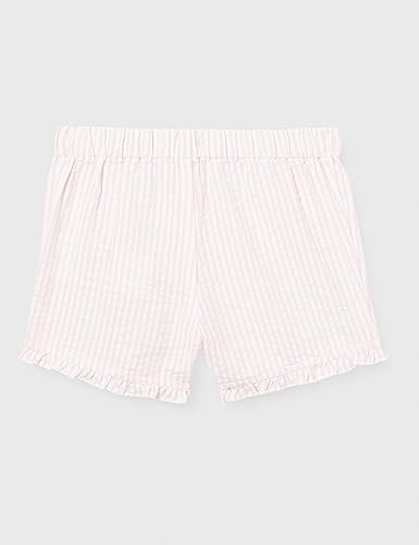 BLUE SEVEN Mädchen Shorts Pantalones Cortos, Rosa Gestreift Orig, 9-12 Months para Bebés