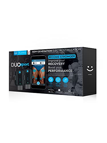 Bluetens , Electroestimulación Conectado Inalámbrico Duo Sport Dispositivo De Mu Unisex Adulto, Negro, Talla Única