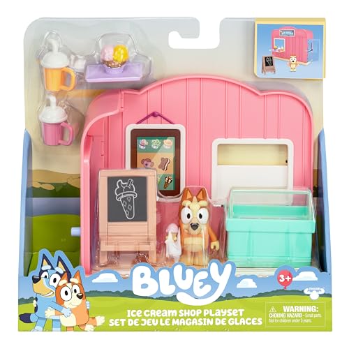 Bluey Mini Juegos de heladería, Incluye Figura de Bingo con articulaciones móviles y Accesorios