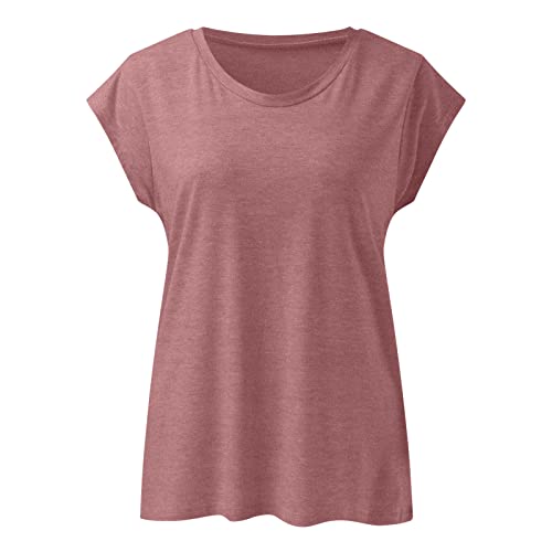 Blusa elegante sin mangas para mujer, camiseta de verano para mujer, cuello en V, informal, cuello redondo, ropa para adolescentes, niñas, manga de verano, camisas holgadas, blusa, 11, XL