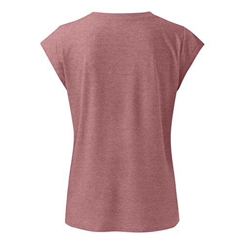 Blusa elegante sin mangas para mujer, camiseta de verano para mujer, cuello en V, informal, cuello redondo, ropa para adolescentes, niñas, manga de verano, camisas holgadas, blusa, 11, XL