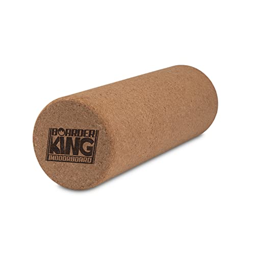 BoarderKING - Rodillo para tablas de equilibrio, Material corcho, También para masaje o fitness, Dimensiones 15 x 45 cm