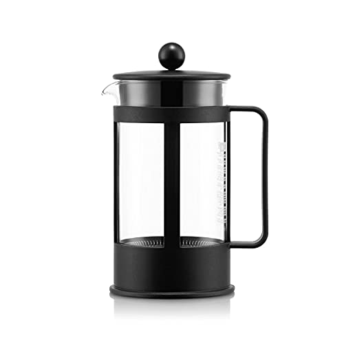 Bodum Kenya French Press 3 Cups 0.35 L Cafetera émbolo, Vidrio, plástico, Acero, Negro, Inches