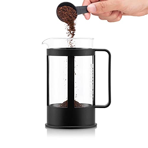 Bodum Kenya French Press 3 Cups 0.35 L Cafetera émbolo, Vidrio, plástico, Acero, Negro, Inches