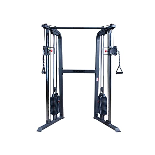 Body-Solid Powerline (PFT100) - Máquina de ejercicio cruzado con cable para gimnasio doméstico y comercial, centro de entrenamiento funcional con doble pila de pesas de 160 libras para entrenamiento