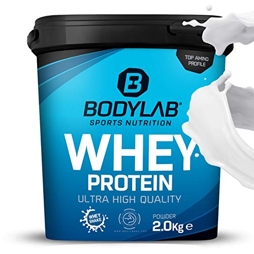 Bodylab24 Whey Protein Powder Neutro 2kg, polvo rico en proteína para músculos más fuertes, la proteína de suero puede promover la construcción de músculo, con 80% de proteína, sin aspartamo