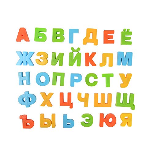 BOHS Letras del Alfabeto magnético Ruso Imanes de Nevera, Juguete de Aprendizaje Educativo para niños, Decoración del hogar, Tablero de Mensajes del refrigerador, Paquete de 33 Piezas