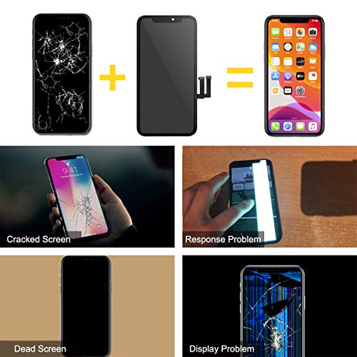 bokman LCD Pantalla para iPhone 11, Táctil LCD Reemplazo con Herramientas de Reparación