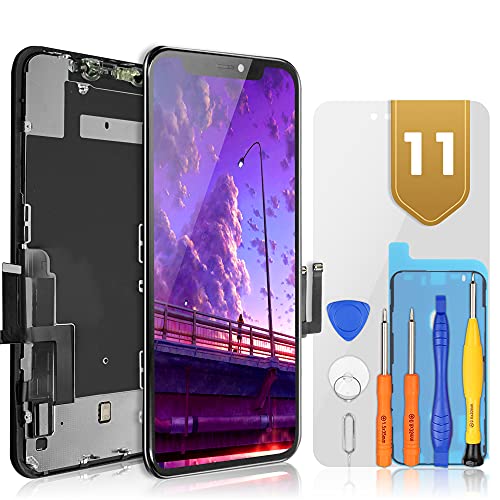 bokman LCD Pantalla para iPhone 11, Táctil LCD Reemplazo con Herramientas de Reparación