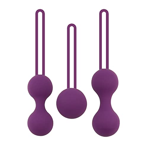 Bolas Chinas de Silicona, Bola Pélvica Bolas 3 en 1, Control de la Vejiga y Ejercicio del Suelo Pélvico para Mujeres, Morado