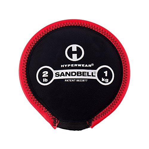 Bolsa de arena tipo pesa de Hyperwear para entrenar de 1 a 23 kg de peso libre (precargada), negro