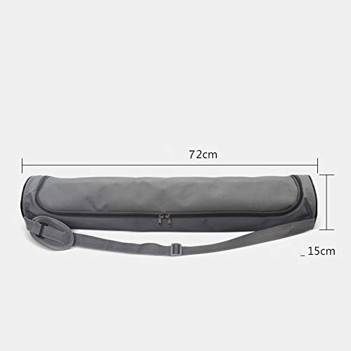 Bolsa de colchoneta de yoga, mochila de colchoneta de yoga de tela Oxford ligera impermeable 72x15 cm, bolsa de almacenamiento funcional grande con cinturón ajustable, bolsa de almacenamiento(Gris)