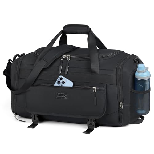 Bolsa de Deporte Bolsa Gimnasio para Hombre Mujer Bolsa de Viaje con Zapatos y Compartimentos Húmedos Fin de Semana Travel Duffle Bag Bolsos Deportivos Fitness 40L