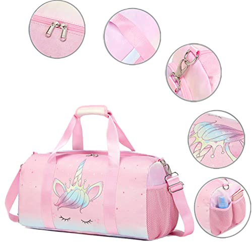 Bolsa de Deporte Niña Bolsas Deportivas Bolsa Gimnasio Gym Bag Maleta Unicornio Niña Bolsa Danza Niña