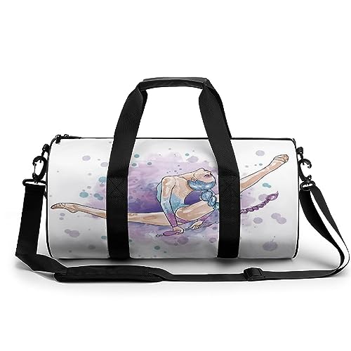 Bolsa de deporte para gimnasia rítmica (1) bolsa de gimnasio, bolsa de fin de semana, bolsa de viaje, bolsa de noche, bolsa de natación para niños y niñas, 45 x 23 x 23 cm, Gimnasia Rítmica(1),