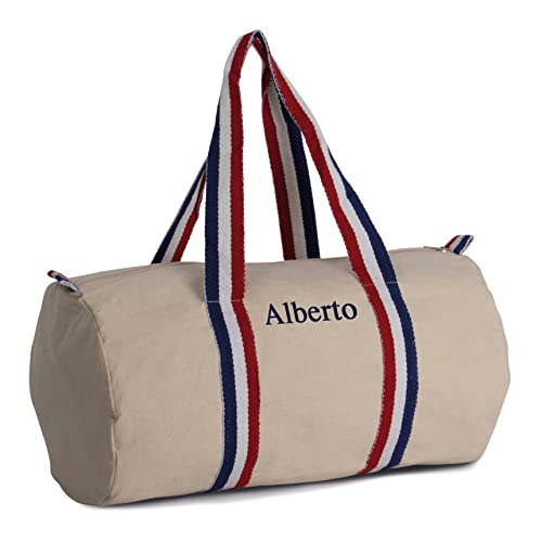 Bolsa de Viaje Algodón Personalizada con Nombre Macuto Bolso de Viaje Unisex Hombre Mujer