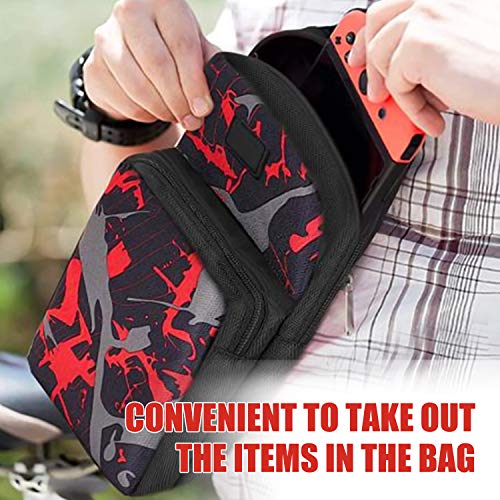 Bolsa de viaje para Switch, mochila de almacenamiento portátil con correa para el hombro, bolso bandolera ajustable unisex para conmutador consola, Joy-Con y otros accesorios